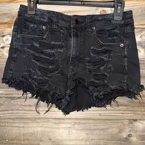 American Eagle shorts- vintage high rise festival- stretch- size 4- black